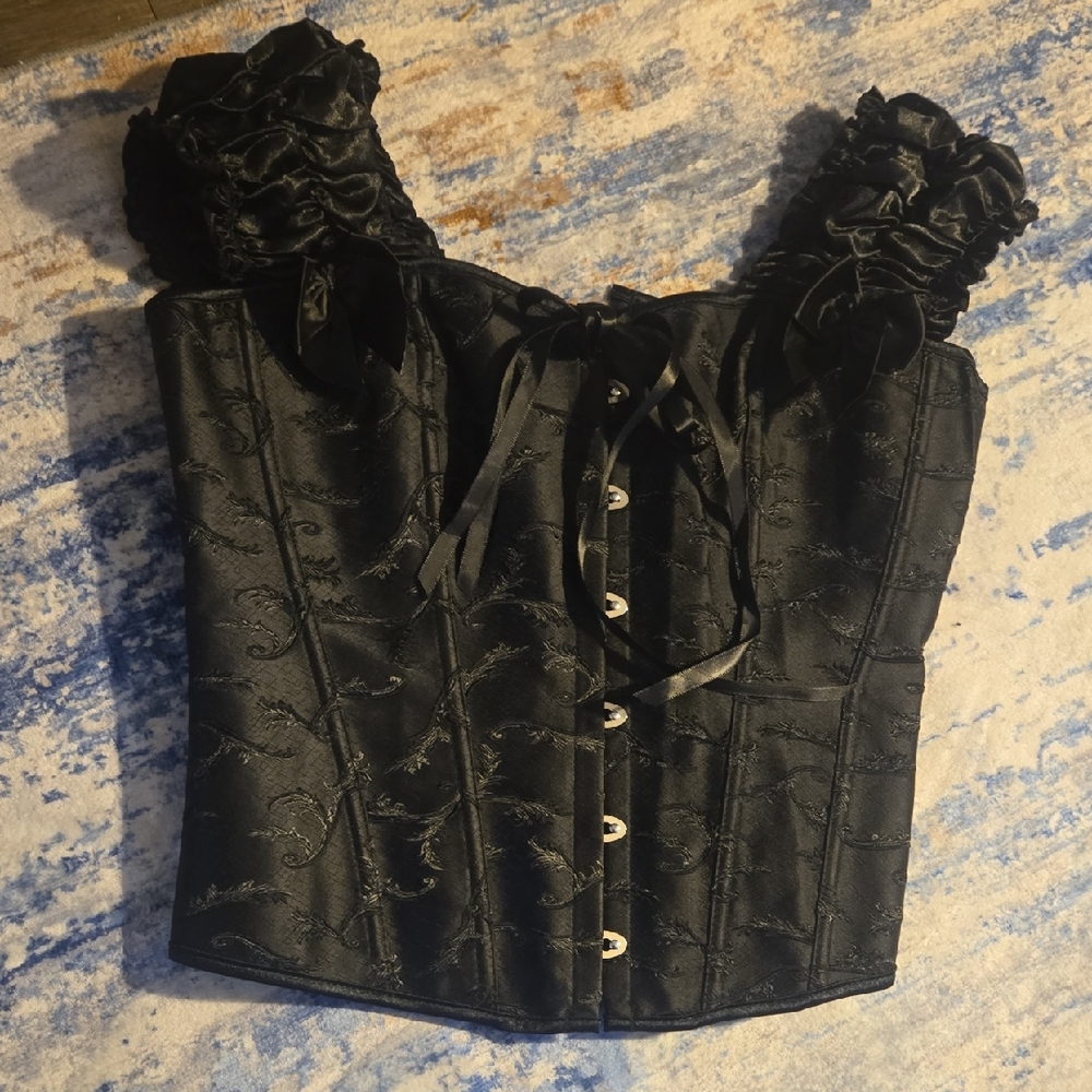 Elegant Black Corset Top